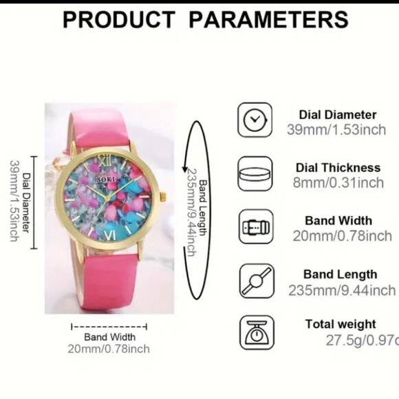 Six Piece Color Block Jewelry & Watch Set  - Picture 2 of 6